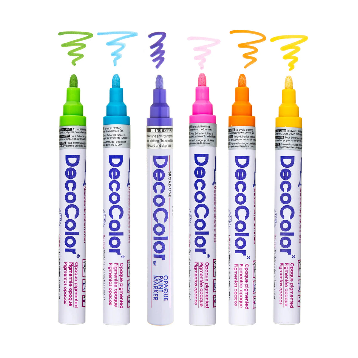 DecoColor Broad Point Paint Marker Set — Hot Colors (6-Pack)