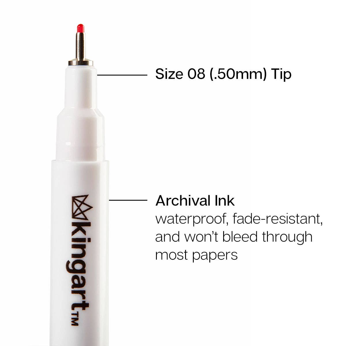 Inkline™ PRO Fine Line Archival Ink Pens - Size 8 - 8 Colors