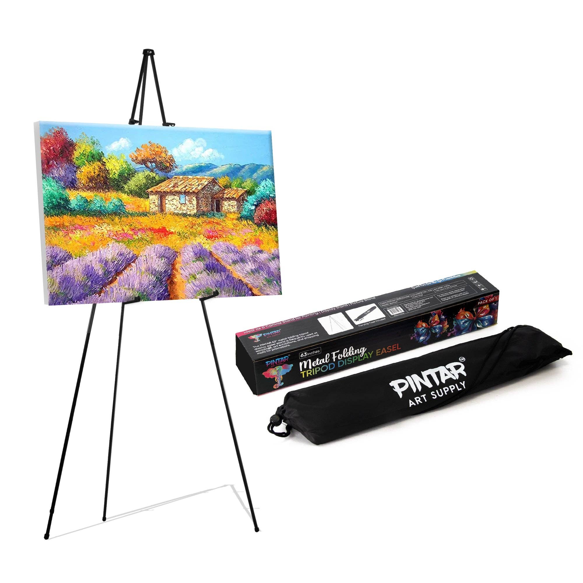 Pintar Portable Metal Tripod Art Easel Stand with Bag