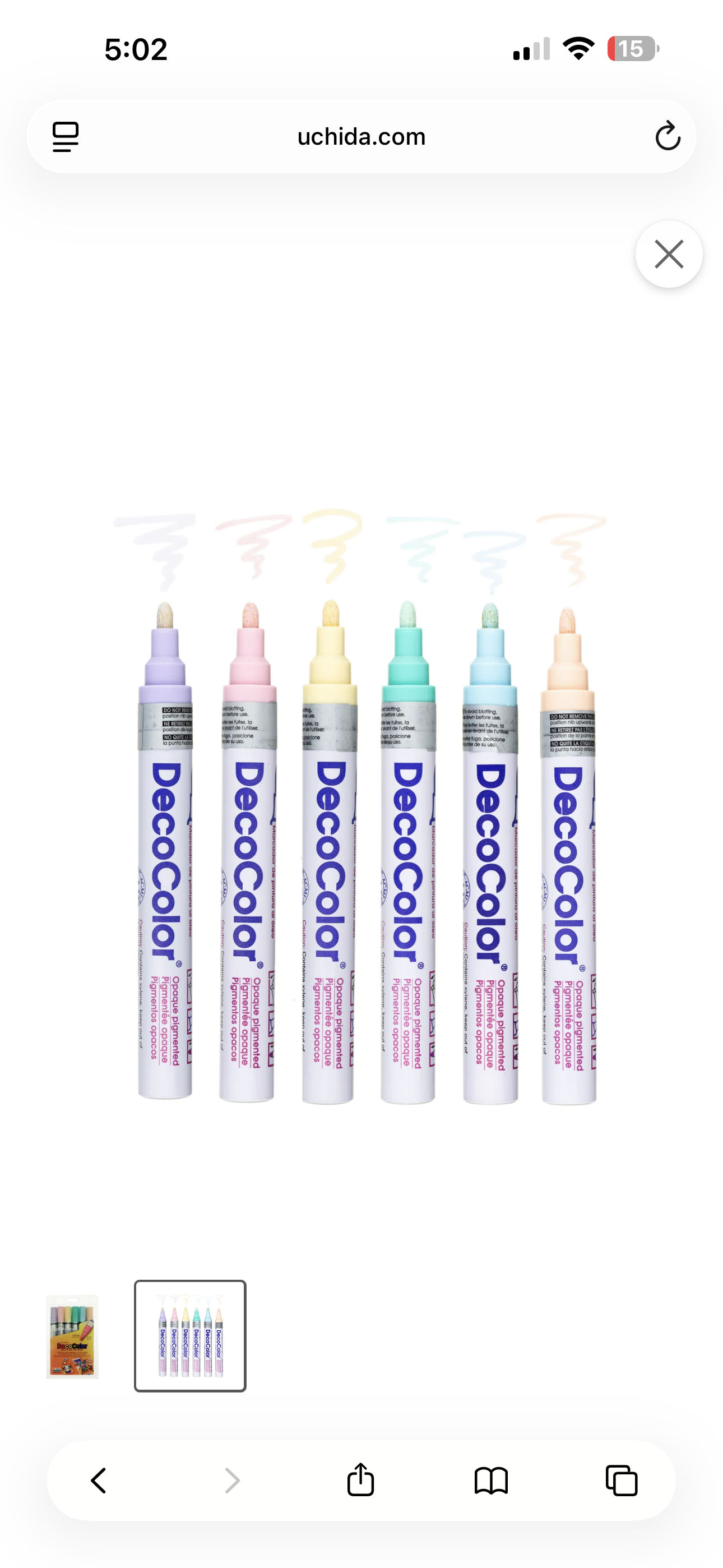 DecoColor Broad Point Paint Marker Set — Pastel Colors (6-Pack)