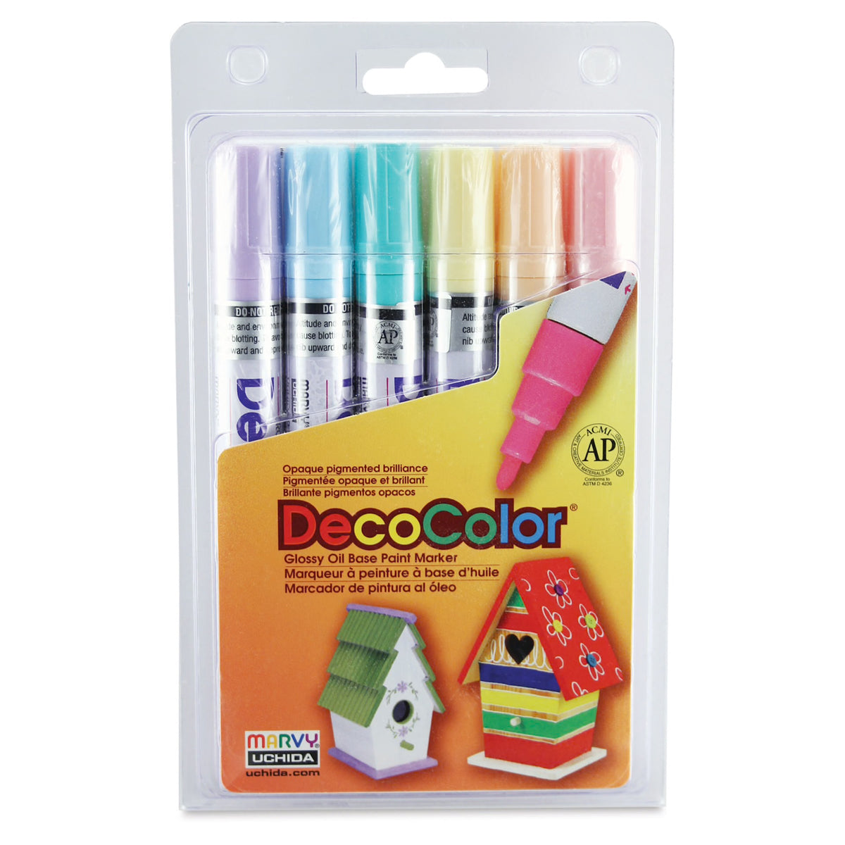 DecoColor Broad Point Paint Marker Set — Pastel Colors (6-Pack)