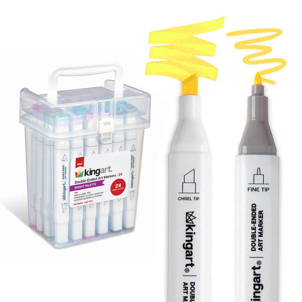 PRO Double-Ended Alcohol Markers - 24 Bright Colors