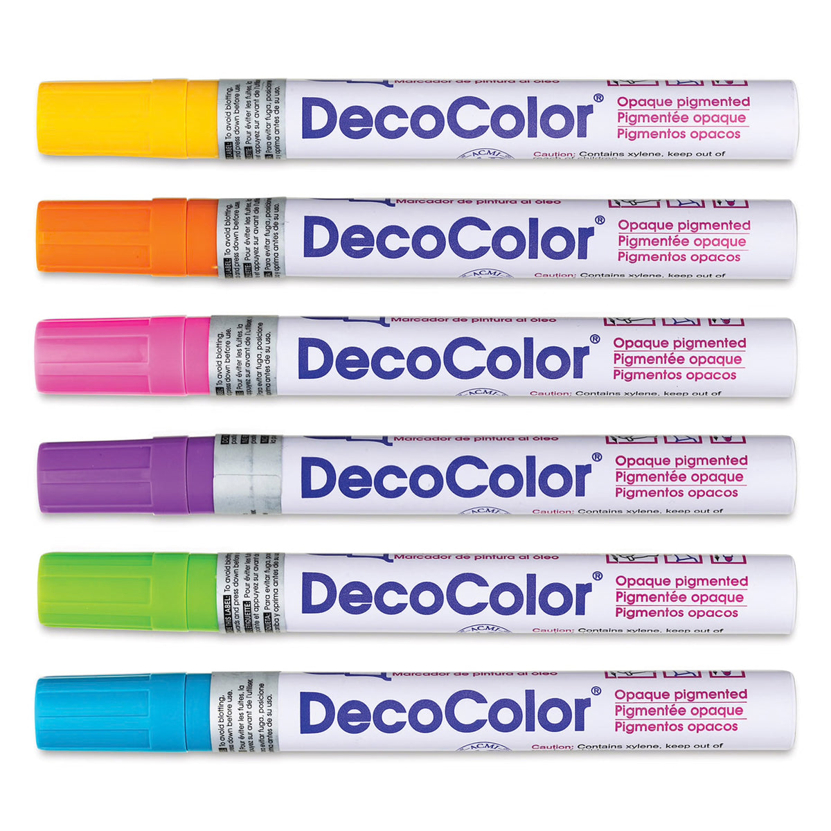 DecoColor Broad Point Paint Marker Set — Hot Colors (6-Pack)