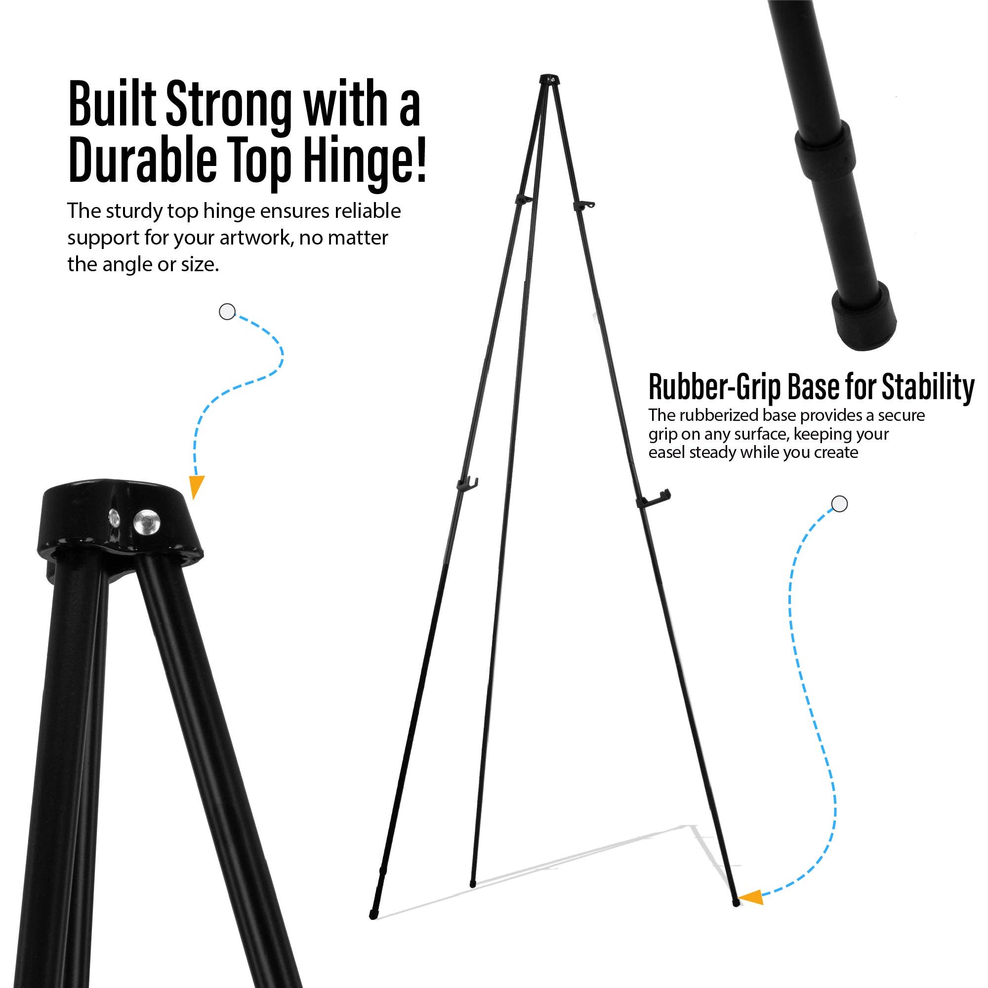 Pintar Portable Metal Tripod Art Easel Stand with Bag