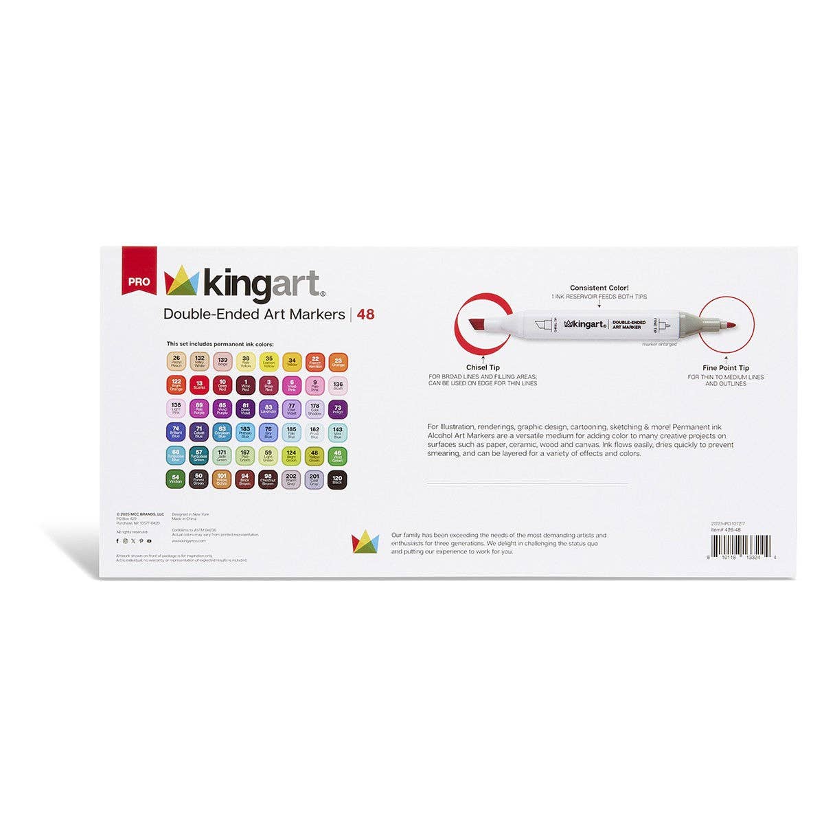 Double-Ended Alcohol Markers -  48 pc