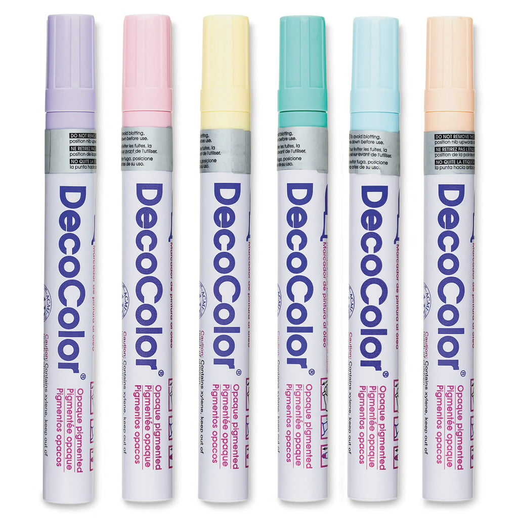DecoColor Broad Point Paint Marker Set — Pastel Colors (6-Pack)