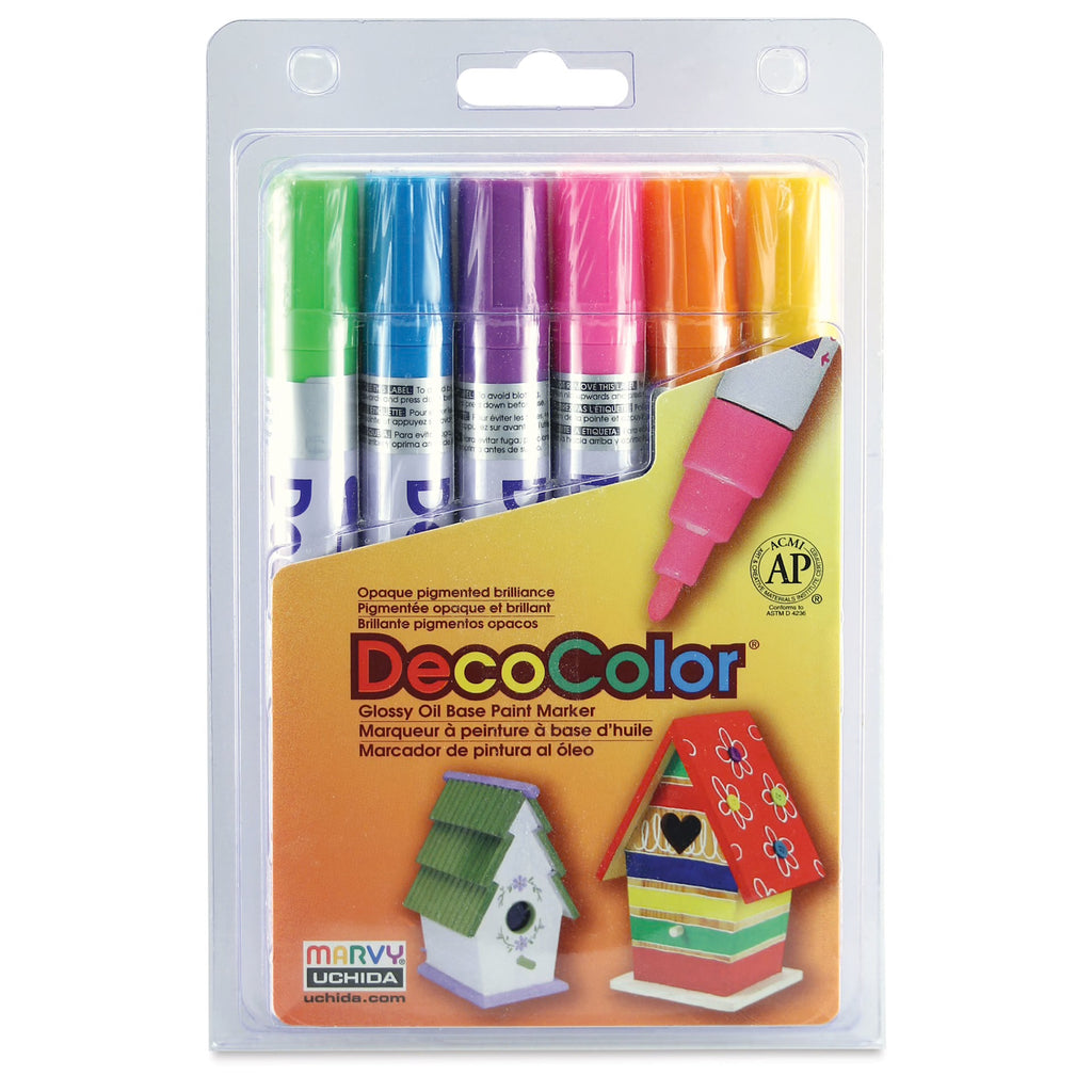 DecoColor Broad Point Paint Marker Set — Hot Colors (6-Pack)