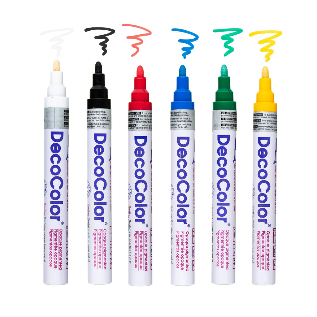 DecoColor Broad Point Paint Marker Set — Primary Colors (6-Pack)