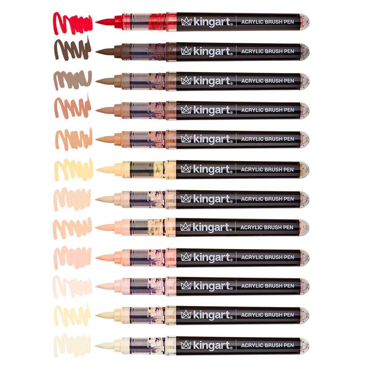 PRO Acrylic Paint Brush Pens - 12 Portrait Colors