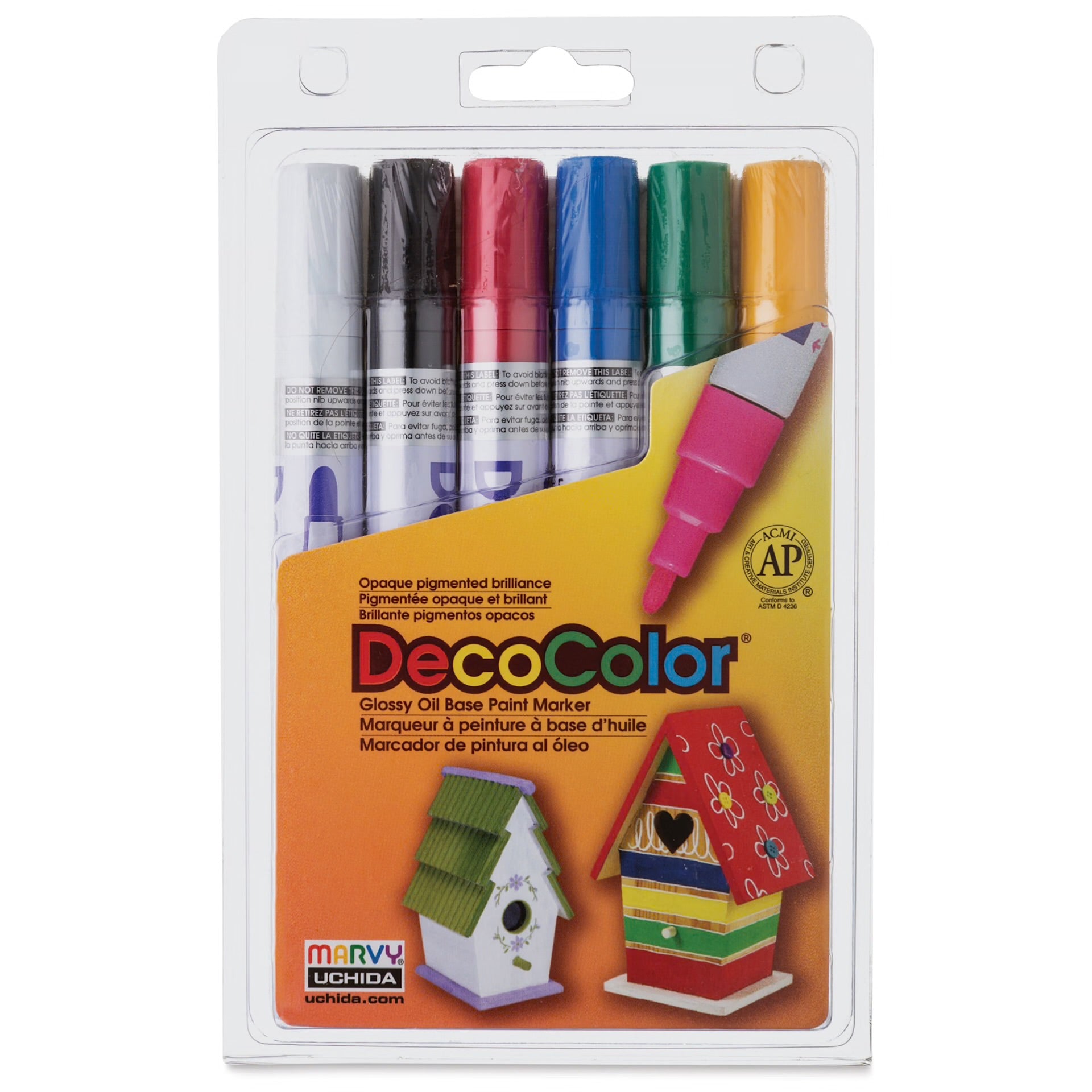 DecoColor Broad Point Paint Marker Set — Primary Colors (6-Pack)