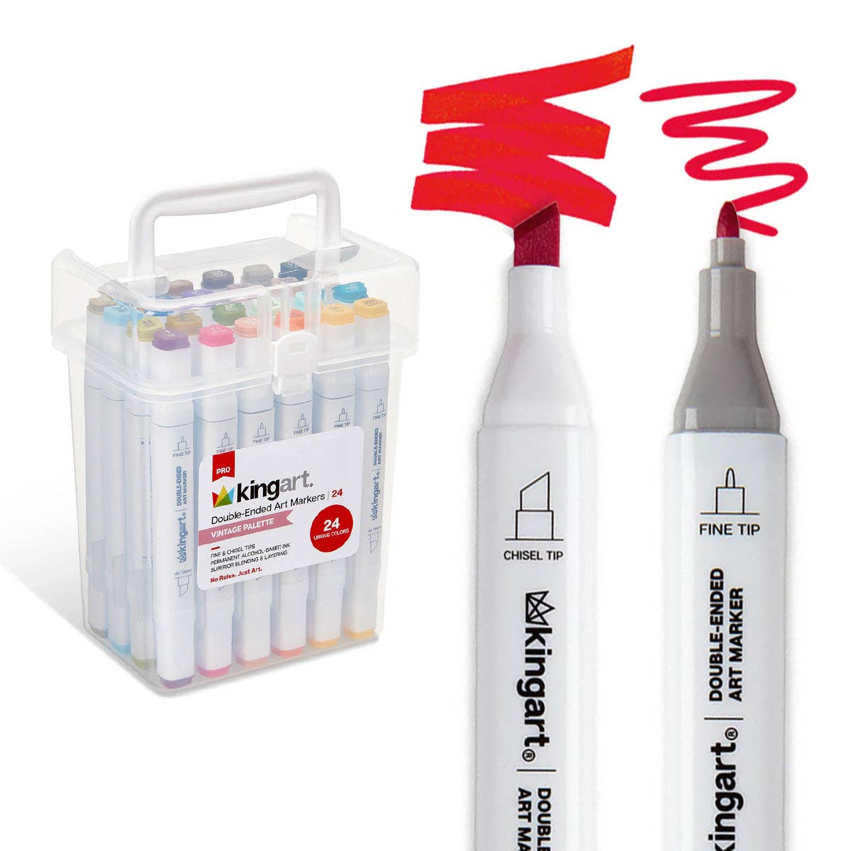 PRO Double-Ended Alcohol Markers - 24 Vintage Colors