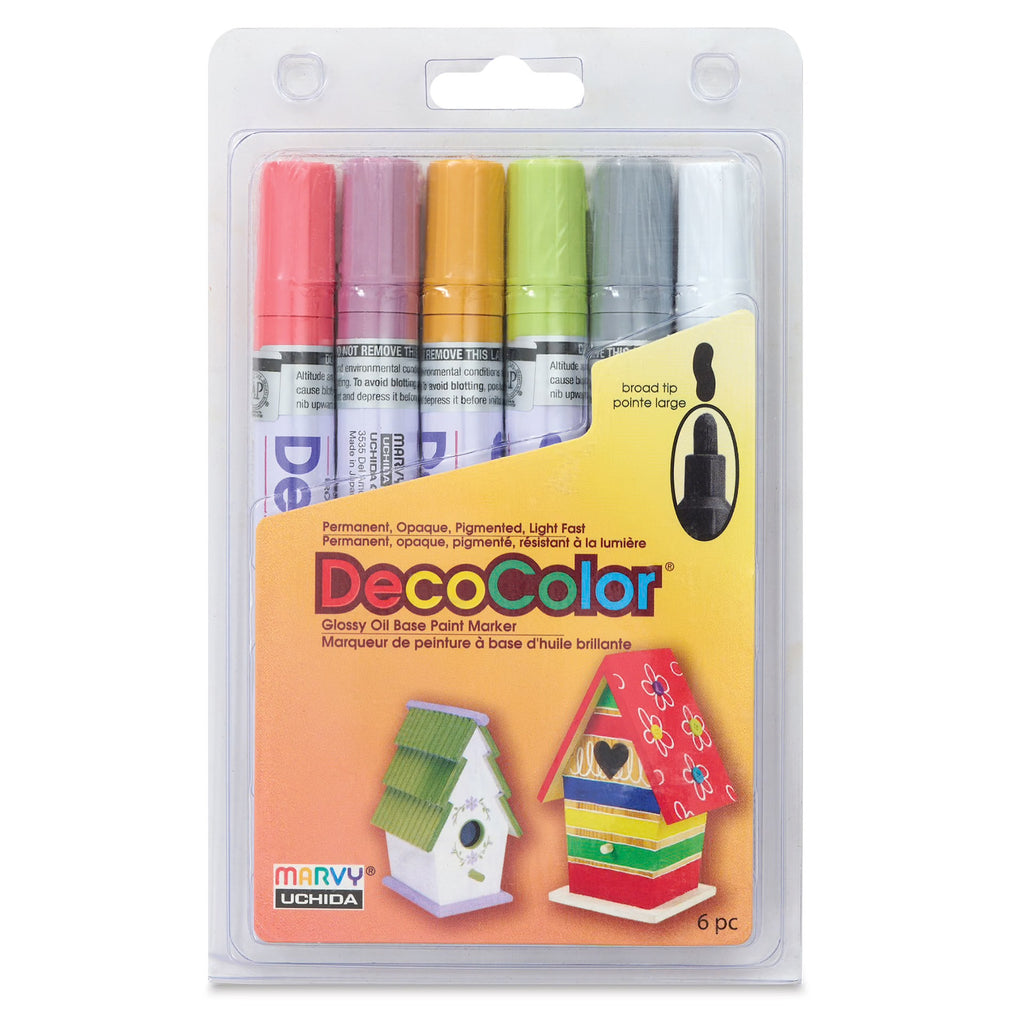 DecoColor Broad Point Paint Marker Set — Retro Colors (6-Pack)