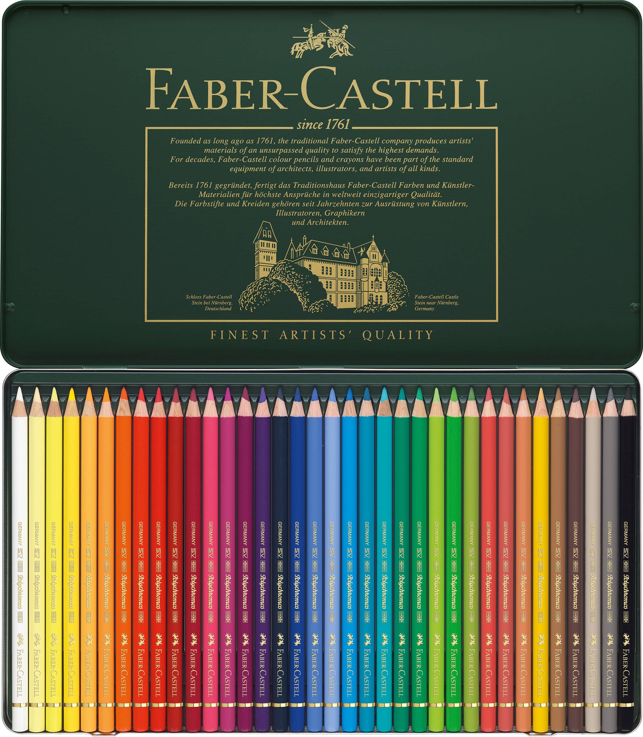 Polychromos Artists' Color Pencils, Tin of 36