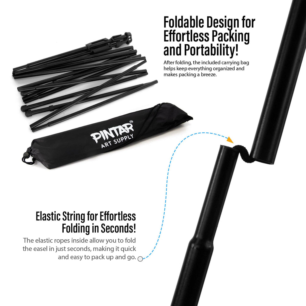 Pintar Portable Metal Tripod Art Easel Stand with Bag