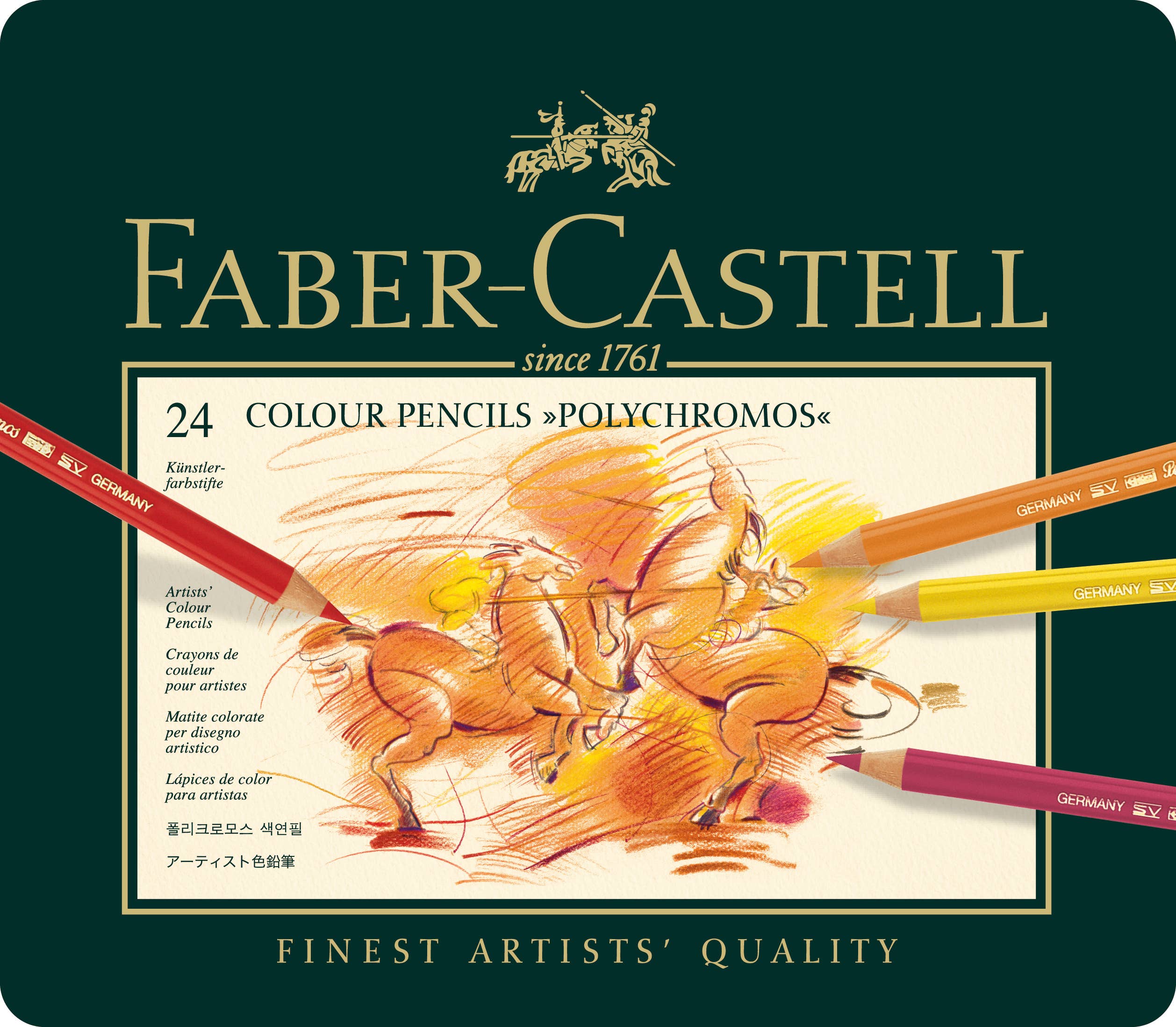 Polychromos Artists' Color Pencils, Tin of 24